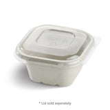 Biopak 480ml White Plant Fibre Takeaway Base Box 600 Takeaway Containers