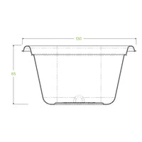 Biopak 480ml White Plant Fibre Takeaway Base Box 600 Takeaway Containers B-SLB-480-W