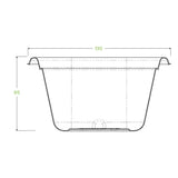 Biopak 480ml White Plant Fibre Takeaway Base Box 600 Takeaway Containers B-SLB-480-W