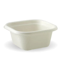 Biopak 480ml White Plant Fibre Takeaway Base Box 600 Takeaway Containers B-SLB-480-W