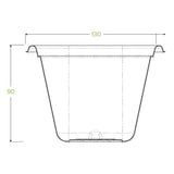 Biopak 630ml Natural Plant Fibre Takeaway Containers Box 600 Bases B-SLB-630-N