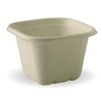 Biopak 630ml Natural Plant Fibre Takeaway Containers Box 600 Bases B-SLB-630-N