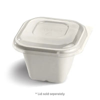 Biopak 630ml White Plant Fibre Takeaway Base B-SLB-630-W Box 600 Takeaway Containers