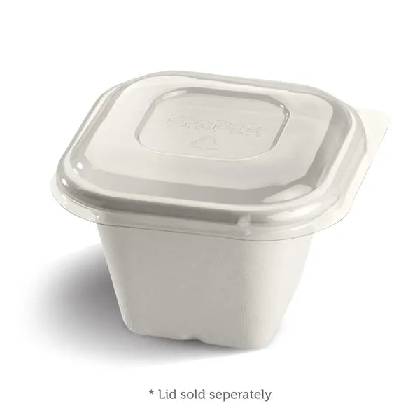 Biopak 630ml White Plant Fibre Takeaway Base B-SLB-630-W Box 600 Takeaway Containers