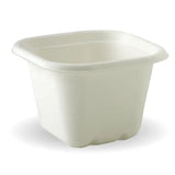 Biopak 630ml White Plant Fibre Takeaway Base B-SLB-630-W Box 600 Takeaway Containers