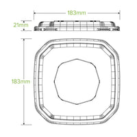Biopak 500 & 750ml Clear RPET Octa Takeaway Lid B-SLBL-OCTA-RPET(D) x 400 Lids