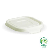 Biopak 280-630ml White Plant Fibre Takeaway Lid B-SLBL-W