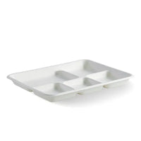 Biopak 5-Compartment Plant Fibre Tray Box of 500 Trays B-TL-15