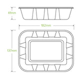 Bio 500g Plant Fibre Produce Tray - B-TRAY-500G Box of 500  trays