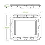 Biopak 16x14x2cm / 6x5" Plant Fibre Produce Tray B-TRAY-6X5 x 1,000 trays