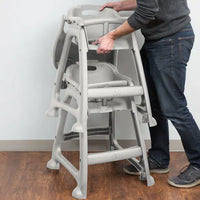 baby high chair plastic grey 