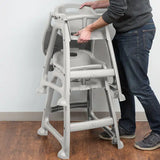 baby high chair plastic grey 
