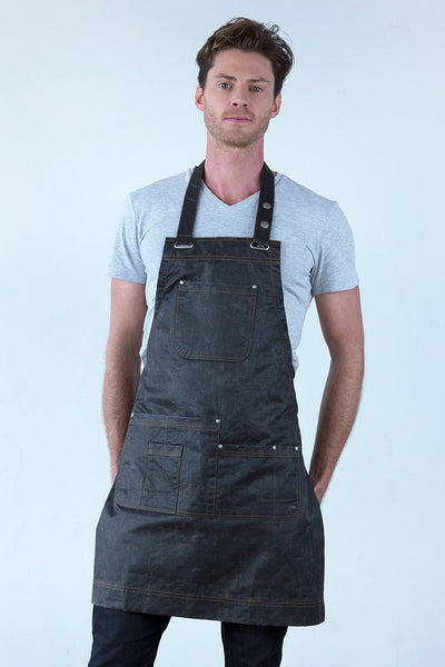 Barber Pewter Grey Bib Apron 66 x 77cm AC-BARBER02
