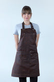 Barber Rust Red Bib Apron 66 x 77cm AC-BARBER03