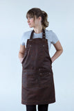 Barber Rust Red Bib Apron 66 x 77cm AC-BARBER03