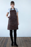 Barber Rust Red Bib Apron 66 x 77cm AC-BARBER03