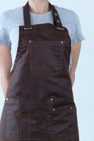 Barber Rust Red Bib Apron 66 x 77cm AC-BARBER03