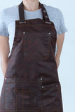 Barber Rust Red Bib Apron 66 x 77cm AC-BARBER03