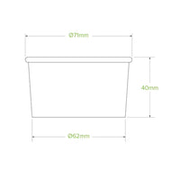 Biopak Paper Kraft 240ml / 8oz Ice Cream BioCup - BB-BIC-8  Box 1,000 bowls