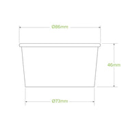 Biopak 150ml / 5oz Ice Cream BioCup- BB-BIC-5  Box of 1,000 Bowls