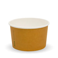 Biopak Paper Kraft 240ml / 8oz Ice Cream BioCup - BB-BIC-8  Box 1,000 bowls