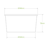 Biopak 1,000ml Large Kraft BioBowl BB-BL-LARGE x 400 Bowl