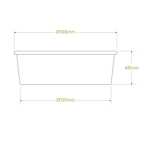 Biopak 500ml Small White BioBowl - BB-BL-SMALL-W x 400 Lids – Santos ...