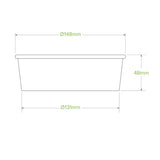 Biopak 500ml Small White BioBowl - BB-BL-SMALL-W x 400 Lids