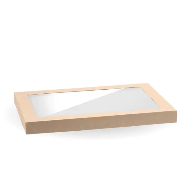Biopak Medium BioBoard Catering Tray PLA Window Lid BB-CBWL-M x 100 Catering Tray