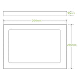 Biopak Medium BioBoard Catering Tray PLA Window Lid BB-CBWL-M x 100 Catering Tray