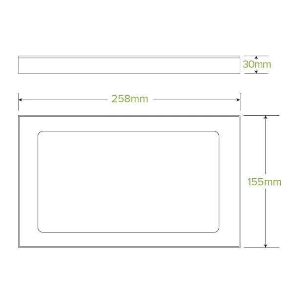 Biopak Extra Small BioBoard Catering Tray PLA Window Lid BB-CBWL-XS x ...