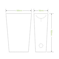 BioPak Unlined Large Enclosed BioBoard Chip Box-BB-CHIP-L x 800 Boxes