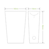 BioPak Unlined Large Enclosed BioBoard Chip Box-BB-CHIP-L x 800 Boxes