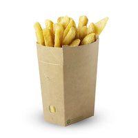 BioPak Unlined Small Enclosed BioBoard Chip Boxes BB-CHIP-S Box of 800 Containers