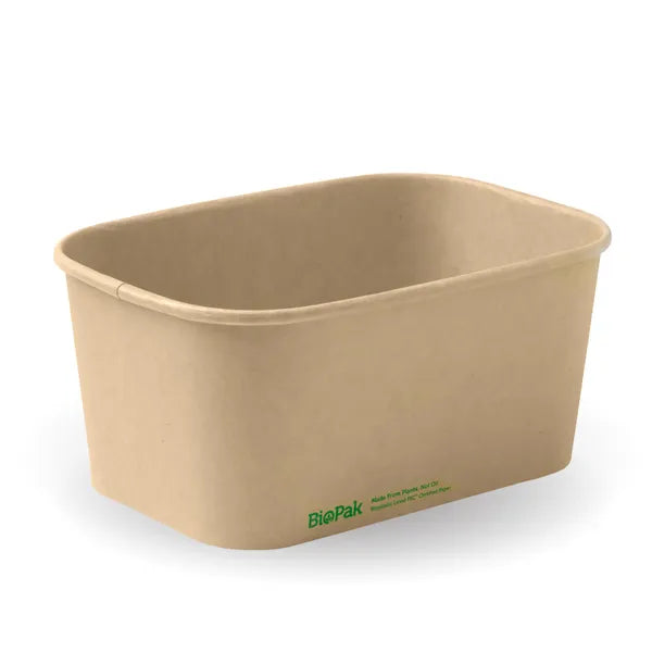 BioPak 1,000ml Kraft BioBoard Takeaway Base BB-LB-1000-N x 300 Takeaways