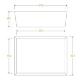 Biopak Large BioBoard Lunch Box Box BB-LBL-3 Box of 200 Lunch Boxes