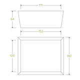 Biopak Medium BioBoard Lunch Box BB-LBM-8 x Carton of 200 Lunch Boxes
