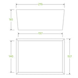 Biopak Extra Large BioBoard Lunch Box BB-LBXL-4 x 200 Lunch Box