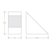 Biopak Medium BioBoard Sandwich Wedge BB-SW-MEDIUM2 x 500 Sandwich Wedge