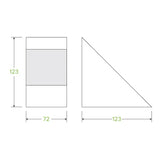 Biopak Medium BioBoard Sandwich Wedge BB-SW-MEDIUM2 x 500 Sandwich Wedge