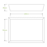 Biopak Bioboard White Tray #4  228 x 152 x 45mm - BB-TRAY4-W x 250 Tray FINAL STOCK