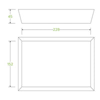 Bioboard Brown Kraft Tray #4- 228 x 152 x 45mm BB-TRAY4 x 250 Trays