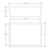 Biopak Large BioBoard Lunch Box With Window BB-WLBL-3 Box of 200 Containers LB With Window