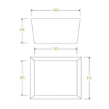 Biopak Small BioBoard Lunch Box With Window BB-WLBS-1 x 200 LB With Window