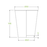 Single Wall Leaf Cups BioCups BC-12 x 1,000 Cups