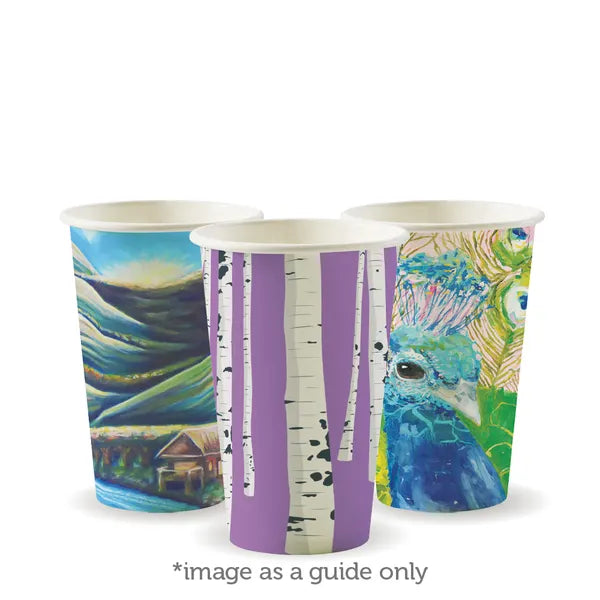 Single Wall Cups BioCups BC-12(80)-ART SERIES x 1,000 Cups