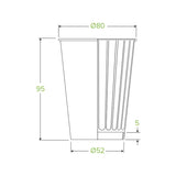 Biopak 255ml White Paper Disposable Double Wall Cups BC-8DWW Box of 1,000 Cups
