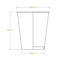 Biopak 390ml /12oz Paper Cold Cup BioCup Box of  1000 Cups BCC-12