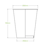 Biopak 390ml /12oz Paper Cold Cup BioCup Box of  1000 Cups BCC-12