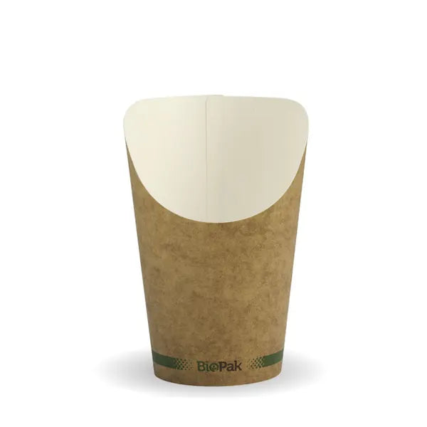 BioPak Kraft Brown Small Paper Chip BioCup-BCH-12 Box of 1,000 Cups